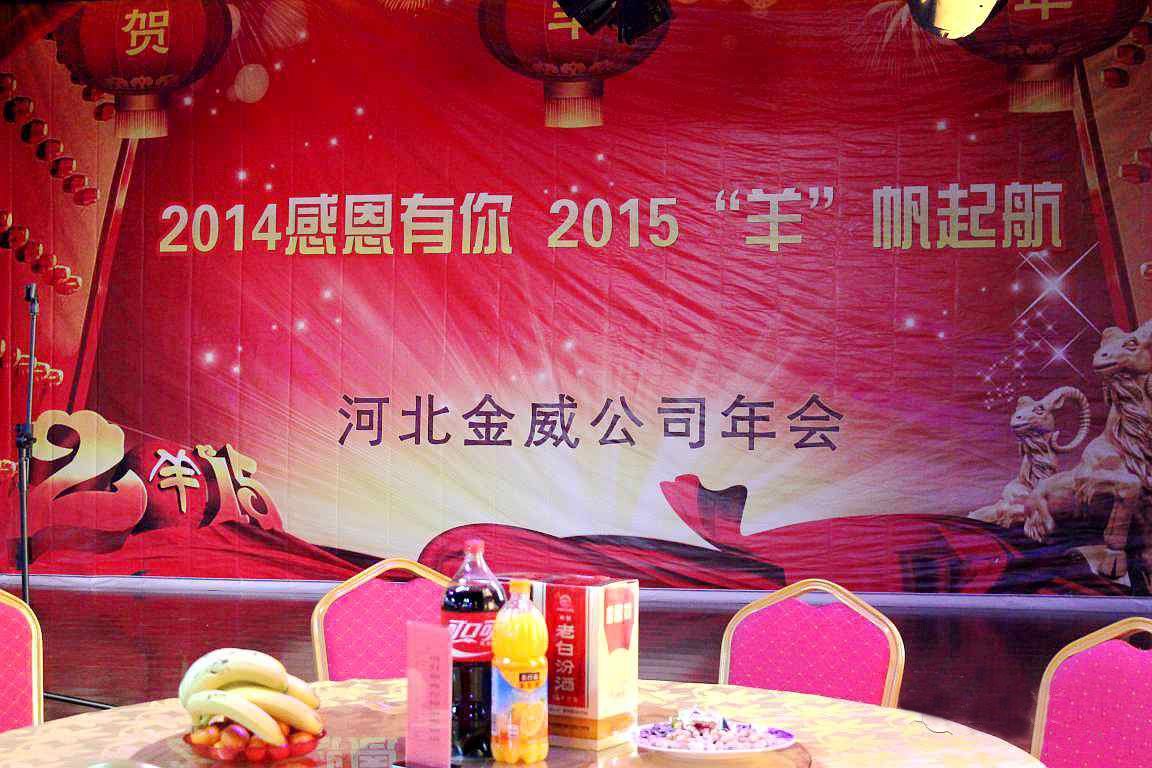 “2014感恩有你，2015‘羊’帆起航”——热烈庆祝球王会体育建材2014年年会圆满结束